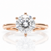 Round Cut 3.0 Ct Diamond Option Engagement Ring-Black Diamonds New York