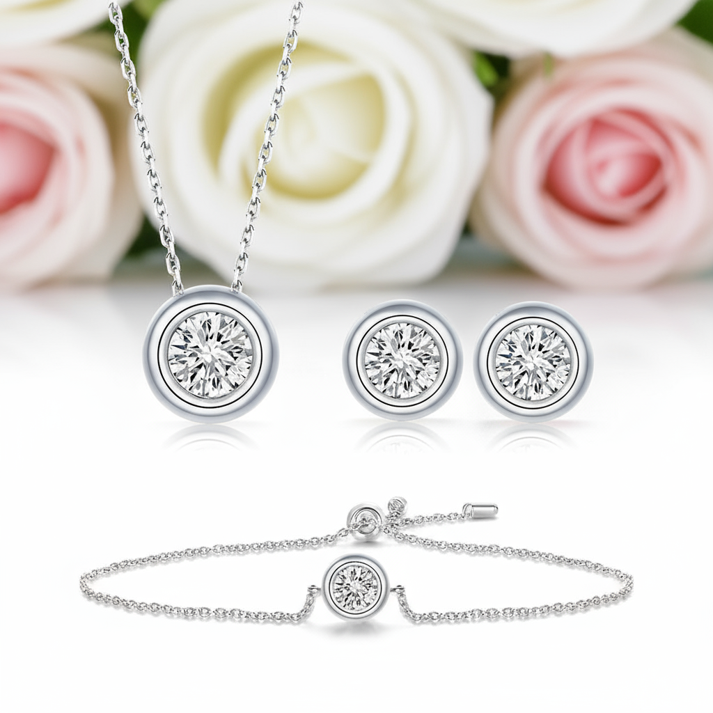 Round Cut Diamond Jewelry Set-Black Diamonds New York