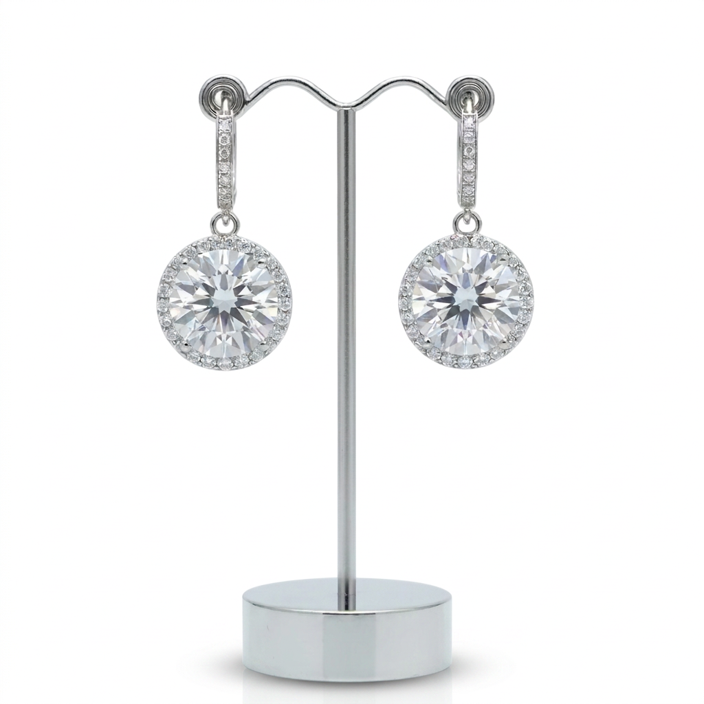 Round Cut Diamond Option Earrings-Black Diamonds New York