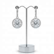 Round Cut Diamond Option Earrings-Black Diamonds New York
