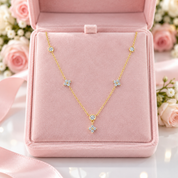 Round Cut Diamond Option Flower Pendant Necklace-Black Diamonds New York