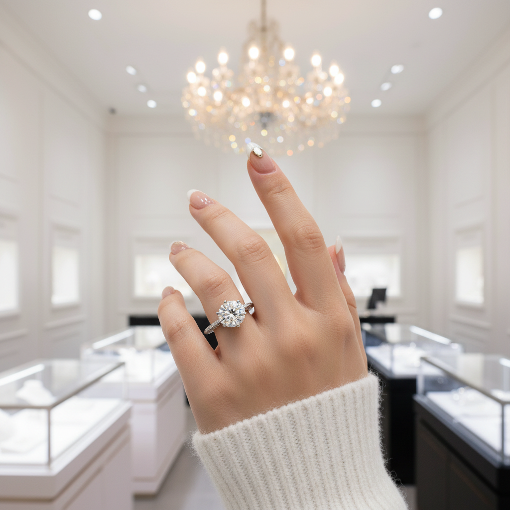 Round Cut Diamond Option Ring-Black Diamonds New York
