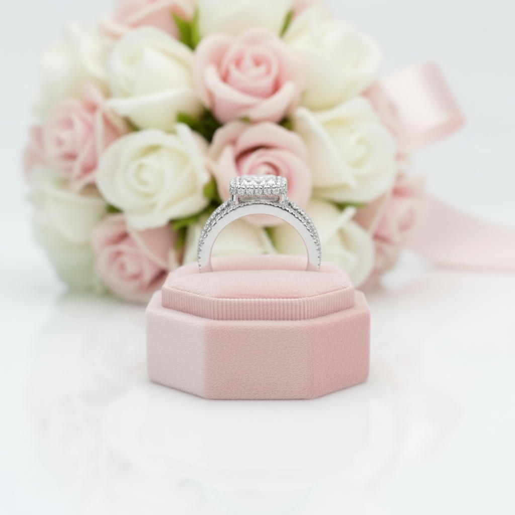 Round Cut Diamond Option Split Band Engagement Ring-Black Diamonds New York
