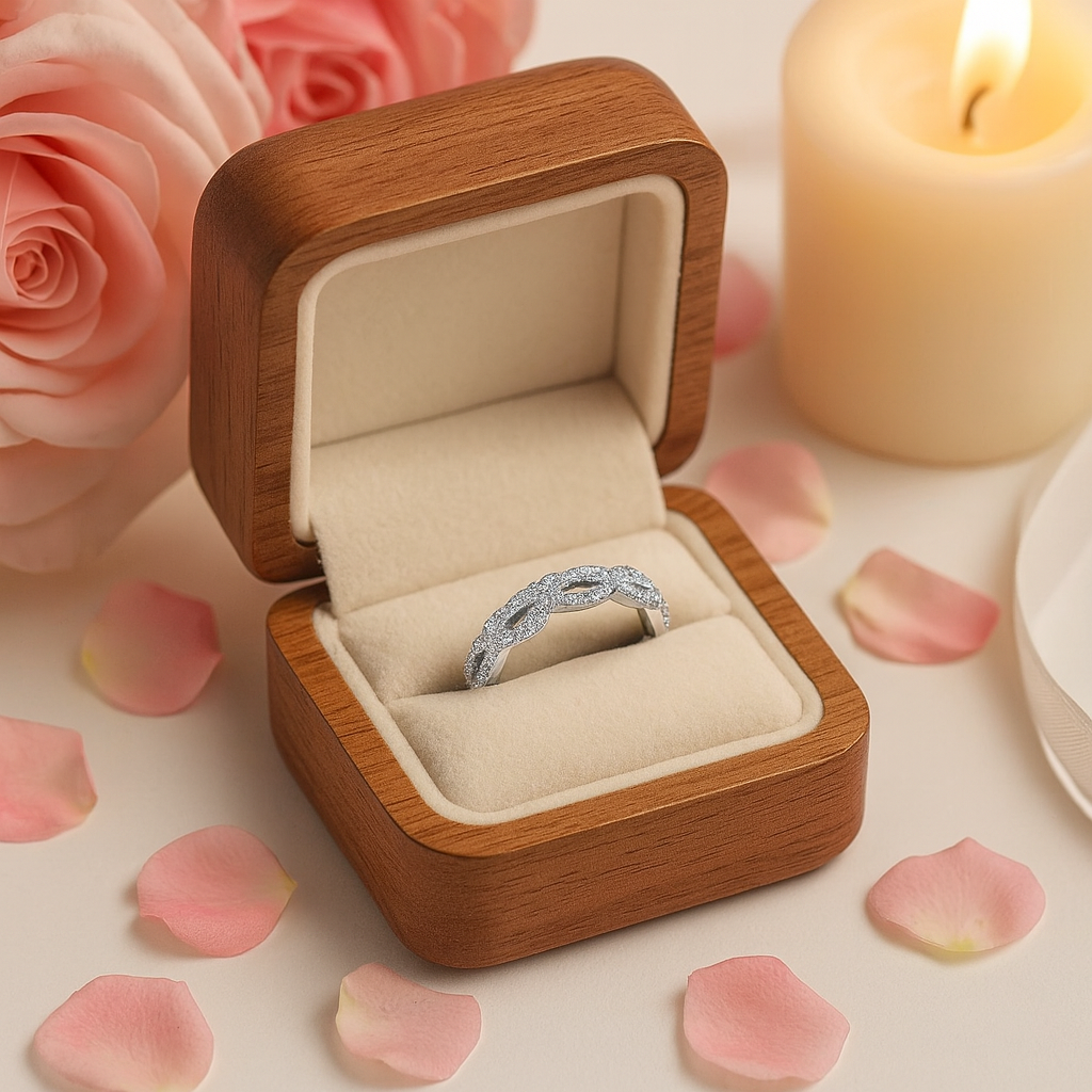 Round Cut Diamond Twisted Wedding Band-Black Diamonds New York