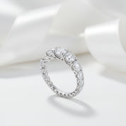 Round Cut Eternity Wedding Band In White Gold-Black Diamonds New York