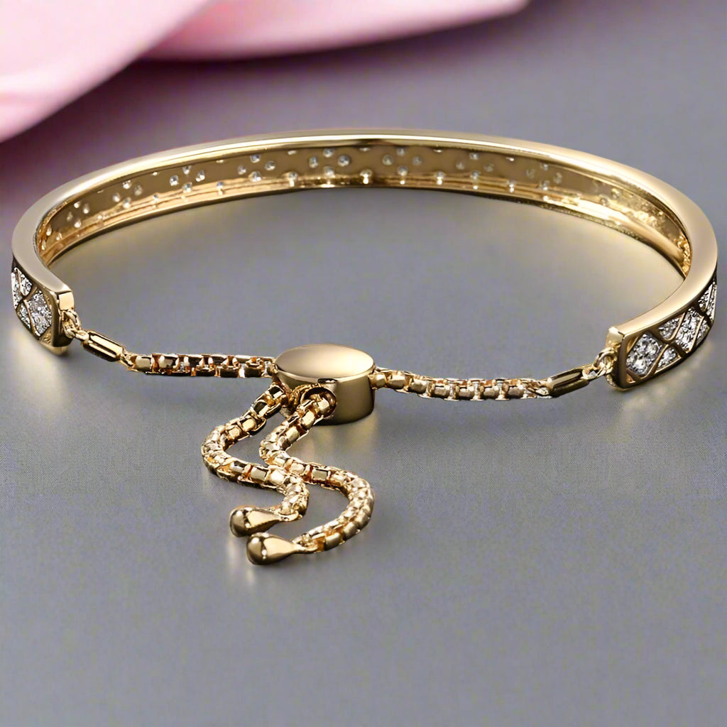 Round Diamond Adjustable Bolo Bracelet-Black Diamonds New York