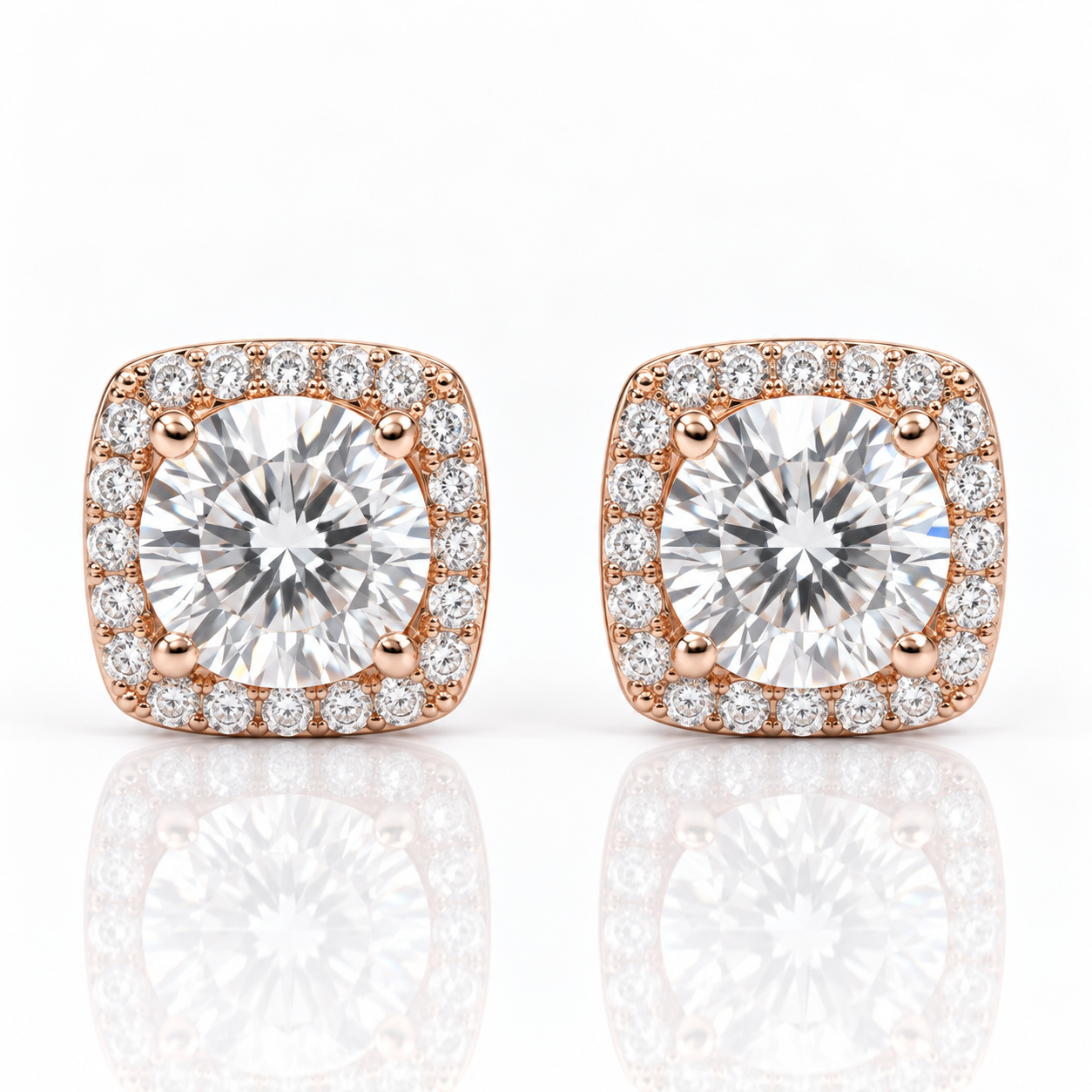 Round Diamond Option Attractive Character Stud Earrings-Black Diamonds New York