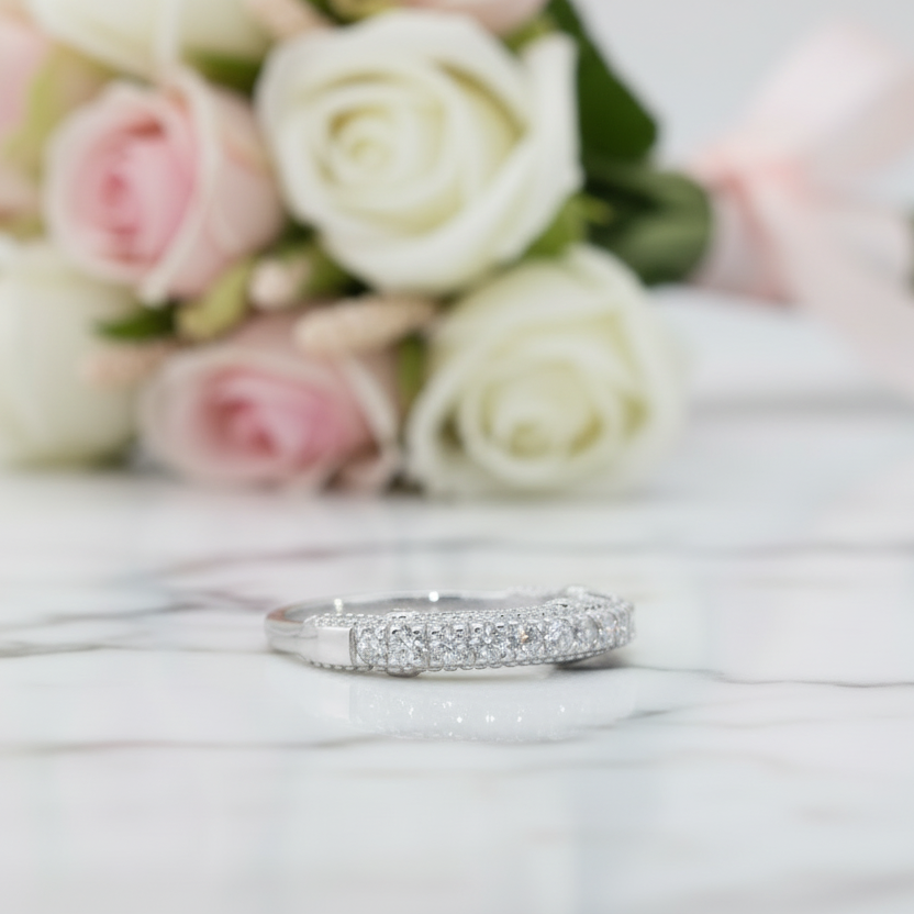 Round Diamond Option Wedding Band-Black Diamonds New York