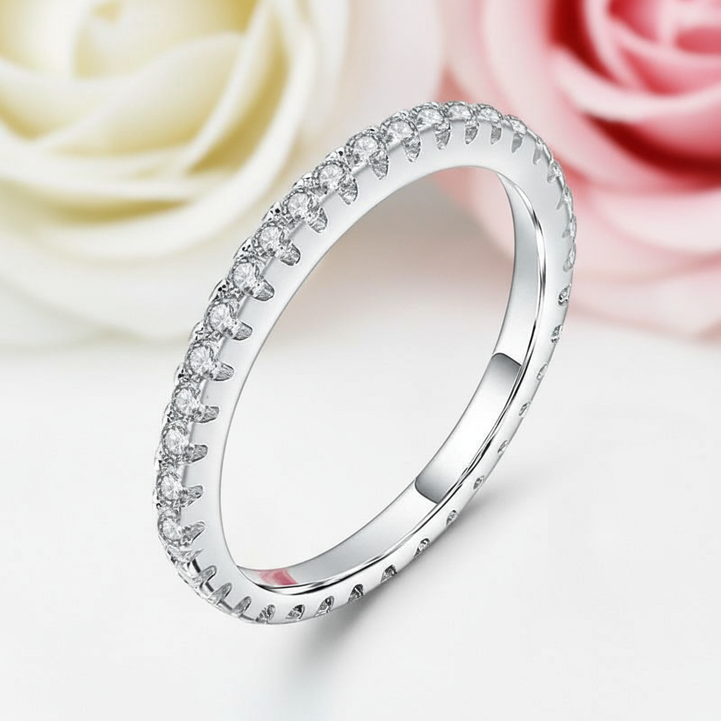 Round Diamond Wedding Ring Band-Black Diamonds New York