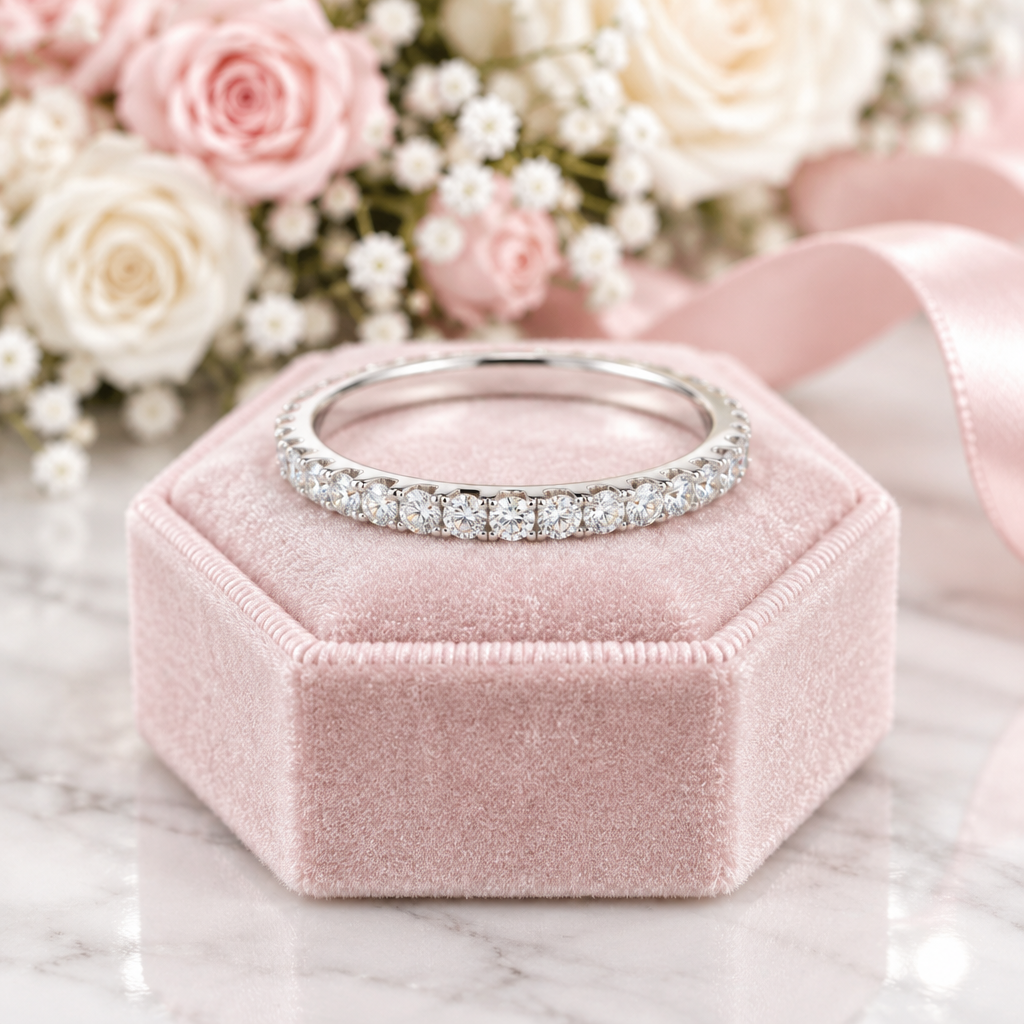 Round Diamond Option Wedding Ring Band-Black Diamonds New York
