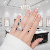 Round Halo Diamond Option Engagement Ring-Black Diamonds New York
