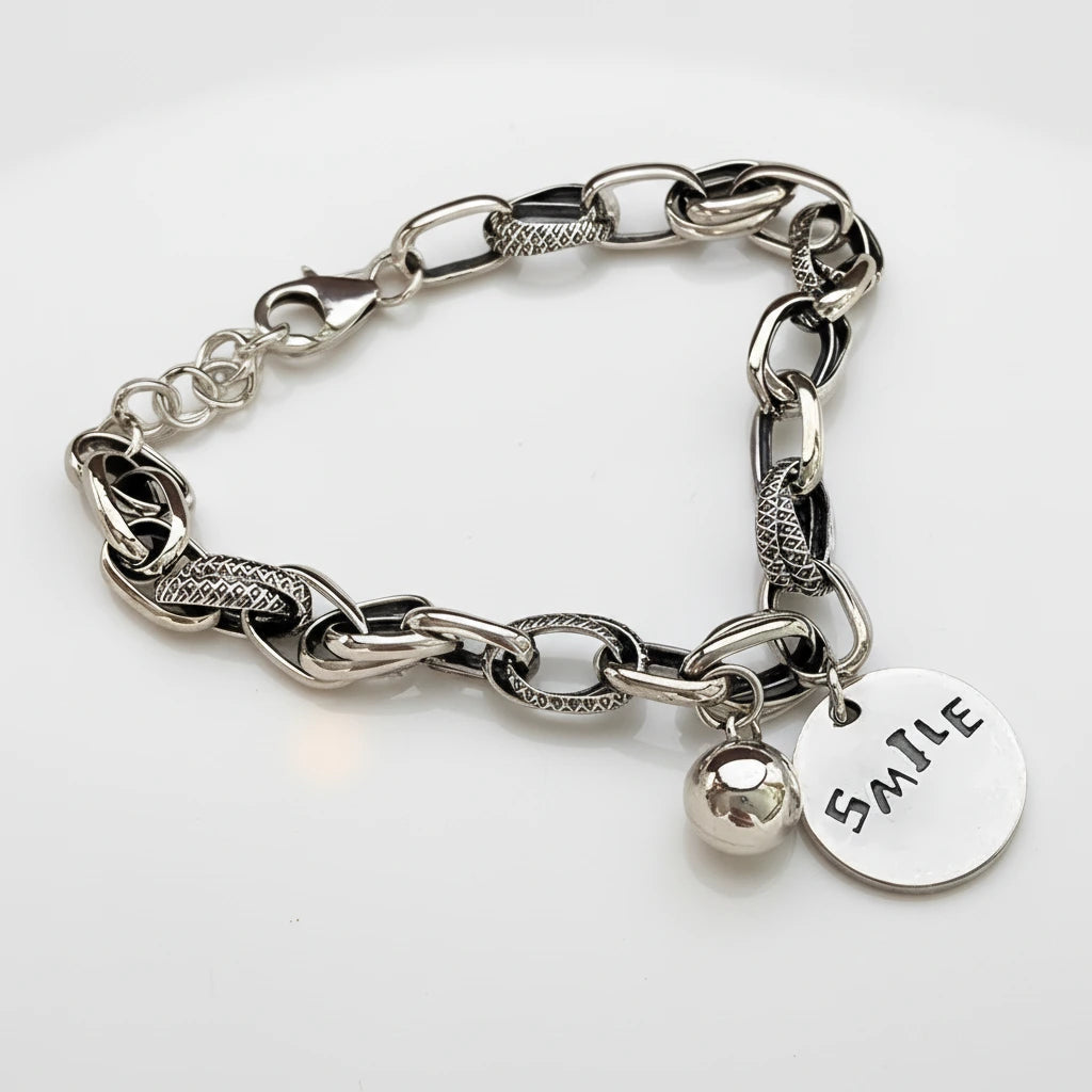 Round Rabbit's Head Bracelet-Black Diamonds New York