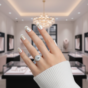 Round Split Shank Halo Diamond Engagement Ring-Black Diamonds New York