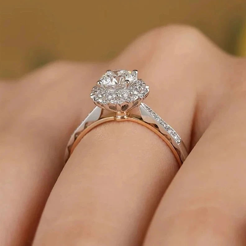 1.0 Ct Moissanite Diamond Snowflake Engagement Ring-Black Diamonds New York