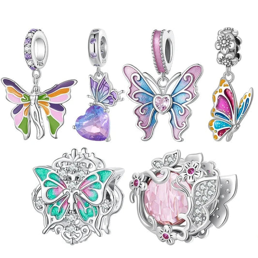 Colorful Butterfly Pendant with Diamond-Black Diamonds New York