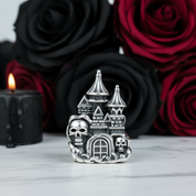 Vintage Skull and Dragon Eye Charm-Black Diamonds New York