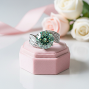 5ct Green Diamond Wedding Ring-Black Diamonds New York