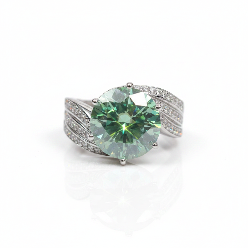 5ct Green Diamond Option Wedding Ring-Black Diamonds New York