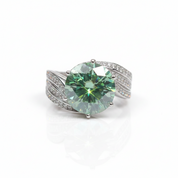 5ct Green Diamond Option Wedding Ring-Black Diamonds New York