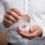 Birthstone Heart Pendant Necklace-Black Diamonds New York