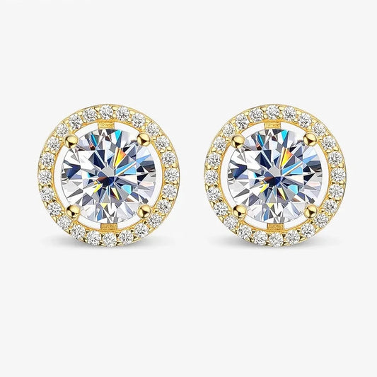 2.0 ct Round Cut Diamond Stud Earrings-Black Diamonds New York