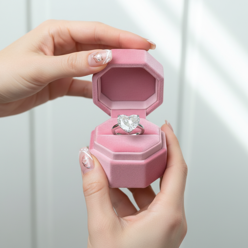 4.0 Ct Heart Cut Diamond Solitaire Engagement Ring-Black Diamonds New York