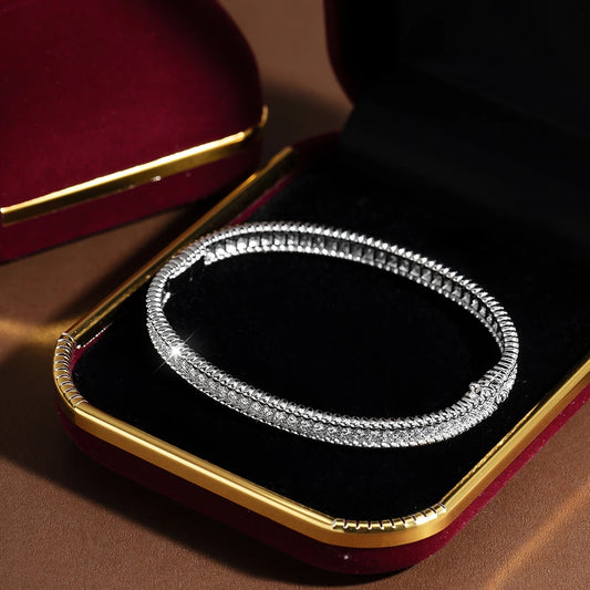 Luxurious 2mm Full Diamond Bracelet-Black Diamonds New York