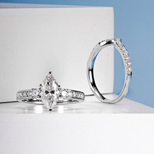 2.0 Ctw Diamond Stackable Engagement Ring Set-Black Diamonds New York