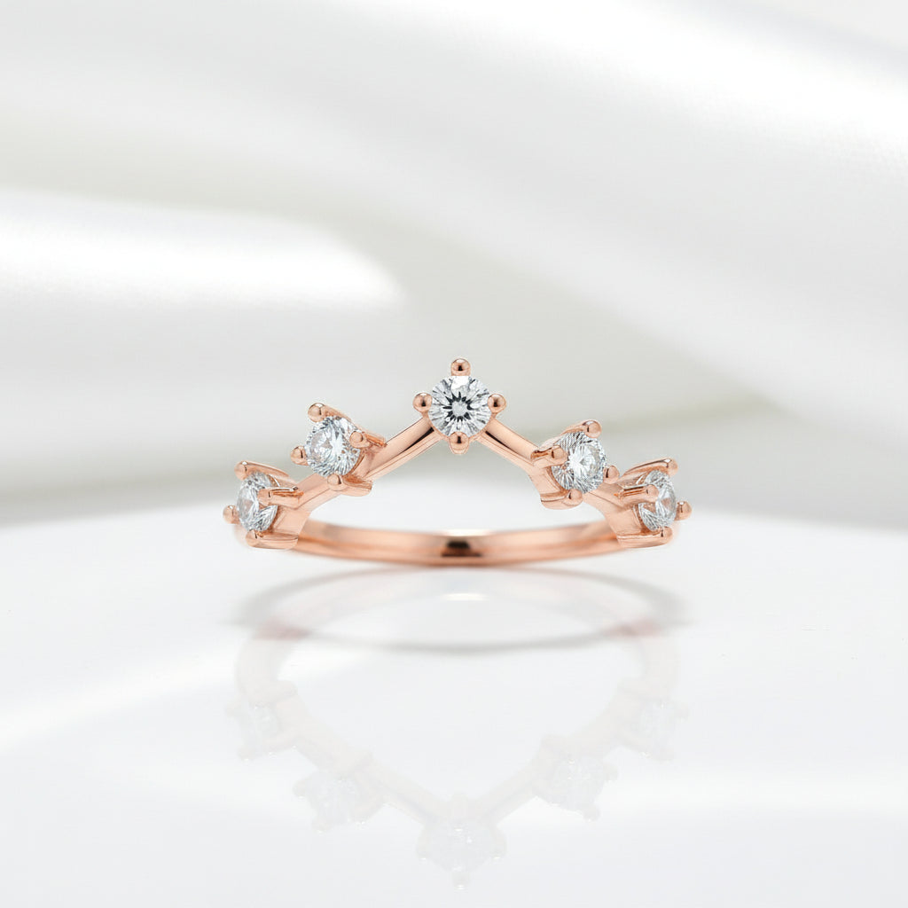 Vintage Moss Agate Halo Promise Chevron Cluster Engagement Ring Set-Black Diamonds New York