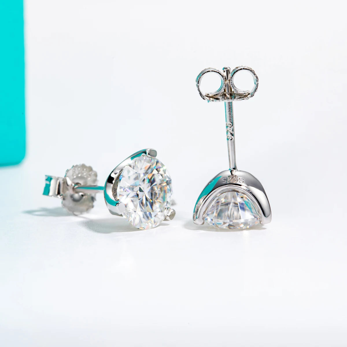 Classic 3.0 Cttw Moissanite Diamond Stud Earrings-Black Diamonds New York