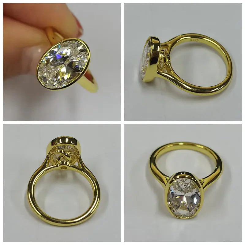 Oval Cut EVN Diamond Solitaire Engagement Ring-Black Diamonds New York