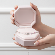 Pink Stone & Heart Shaped Molten Drop Necklace-Black Diamonds New York