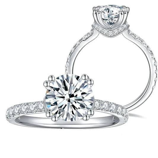 1.5 Ct Round Cut Diamond Engagement Ring-Black Diamonds New York