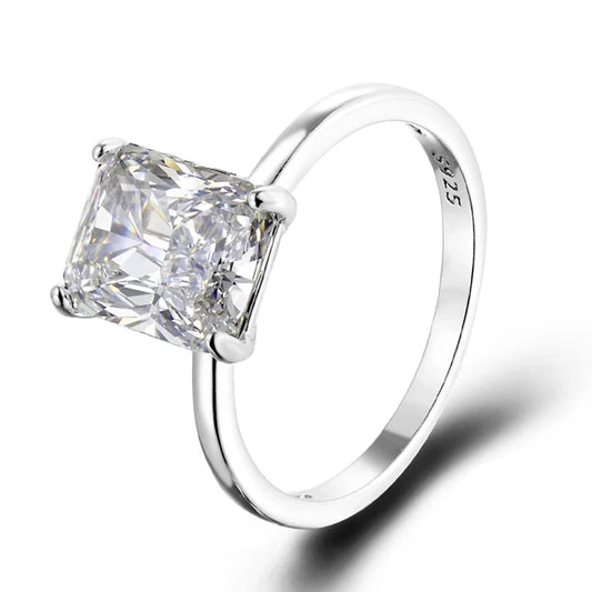 Classic 4.0 Ct Diamond Solitaire Engagement Ring-Black Diamonds New York