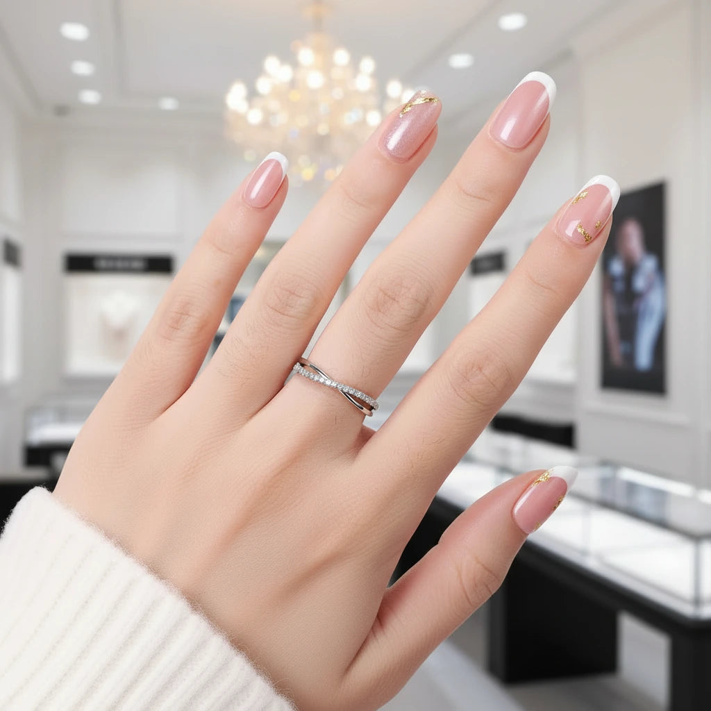 Brilliant Diamond Option Stackable Infinity Wedding Band-Black Diamonds New York