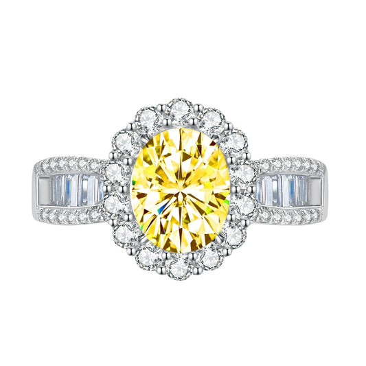 2.0 Ct Oval Cut Diamond Halo White Gold Engagement Ring-Black Diamonds New York