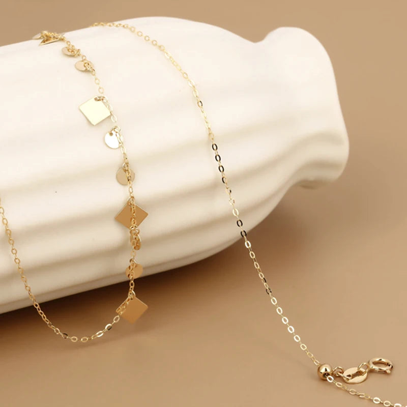 18k Yellow Gold Adjustable Necklace-Black Diamonds New York