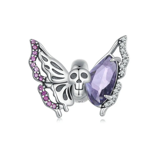 Gorgeous Diamond Skeleton Butterfly Charm-Black Diamonds New York