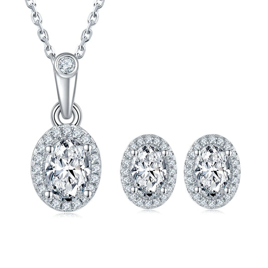 Sparkling Oval Cut Diamond Jewelry Set-Black Diamonds New York