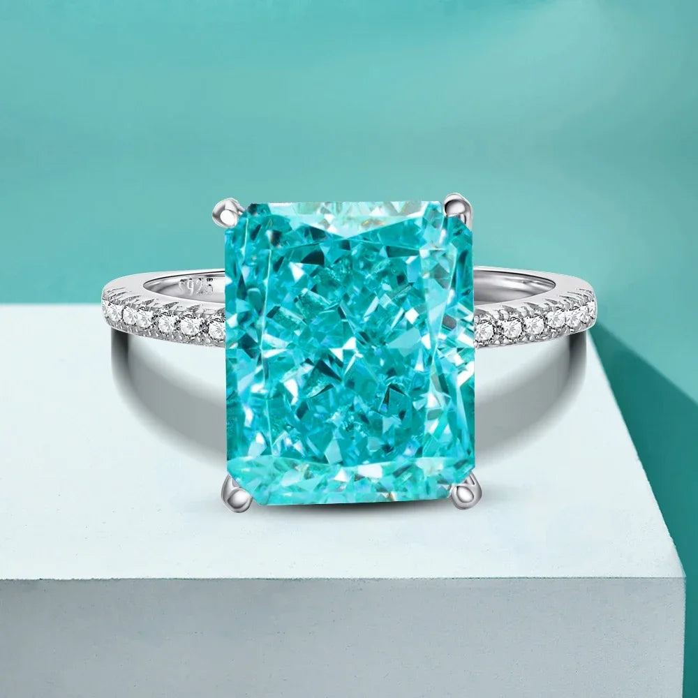 5.0 Ct Radiant Cut Moissanite Engagement Ring-Black Diamonds New York
