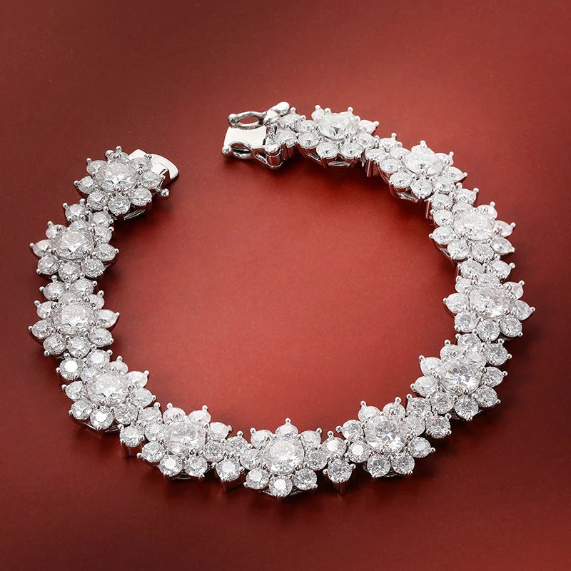 Sunflower Moissanite Diamond Women's Bracelet-Black Diamonds New York