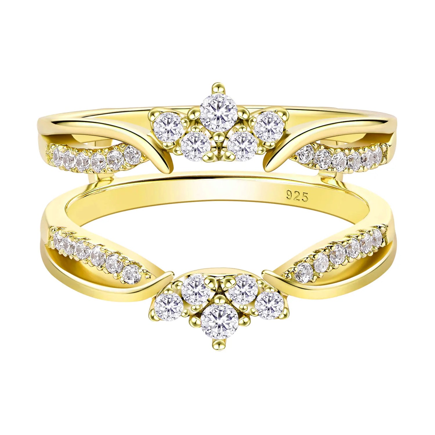 Exquisite EVN Diamond Crown Enhancer Women's Wedding Band-Black Diamonds New York
