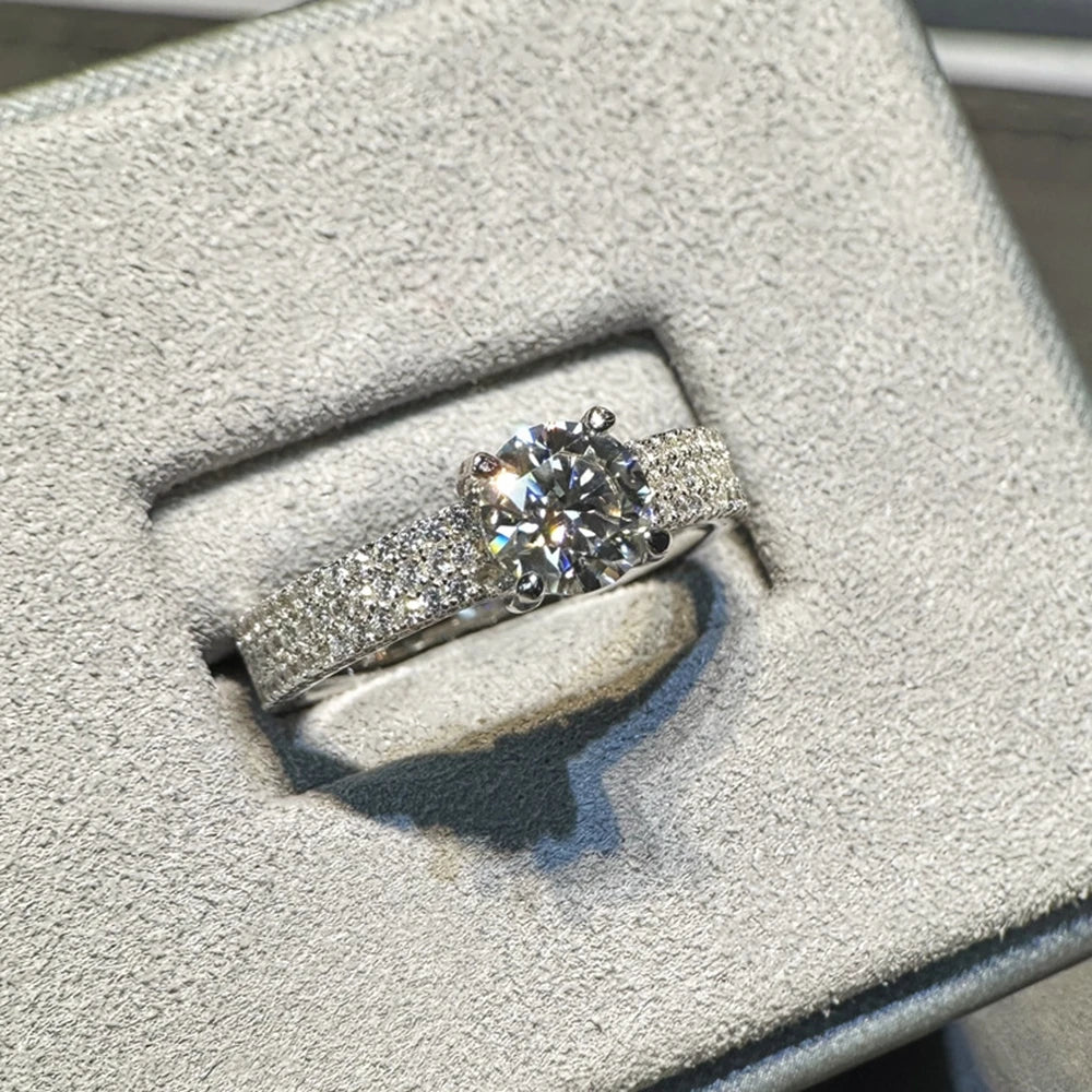 Classic 1.0 Ct Moissanite Diamond Engagement Ring-Black Diamonds New York