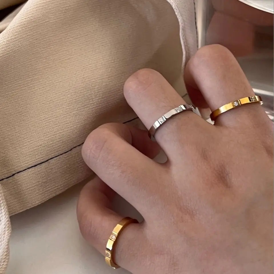 Exquisite Waterproof Engagement Ring with Stone Inlay-Black Diamonds New York