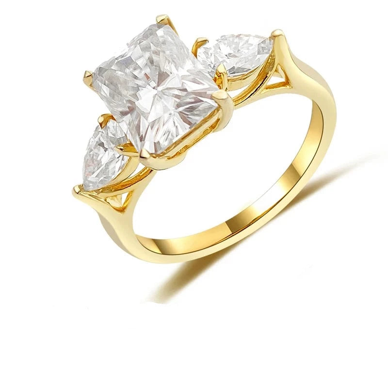 4.0 Ct Radiant Cut Diamond Engagement Ring-Black Diamonds New York