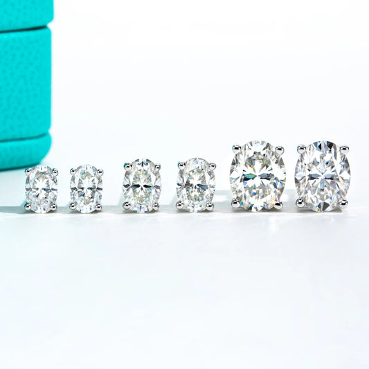 4.0 ctw Oval Cut Diamond 10K Gold Post Stud Earrings-Black Diamonds New York