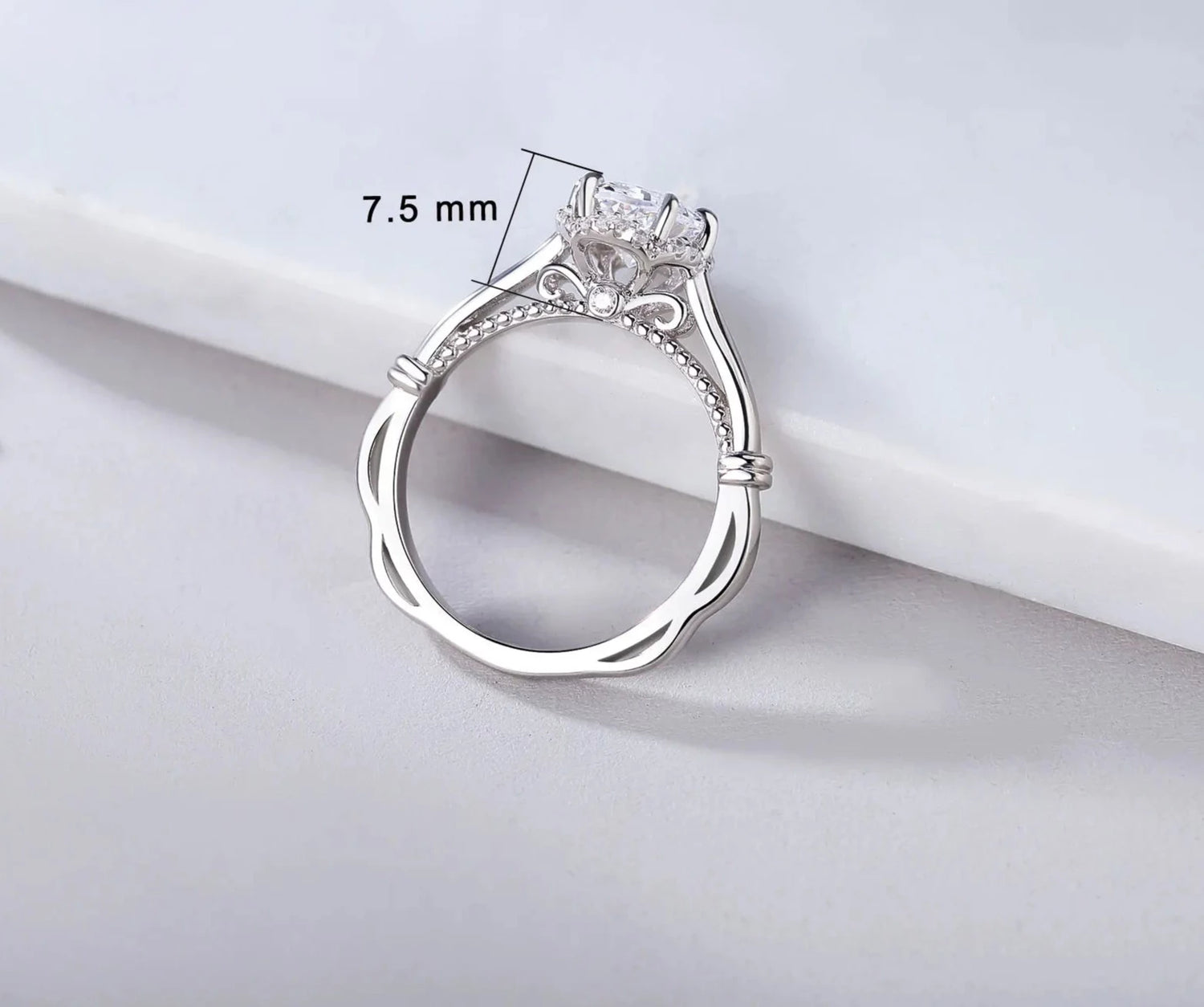Glamorous 2.0ct Oval Cut EVN Stone Engagement Ring-Black Diamonds New York