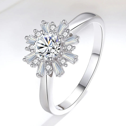 0.5 Ct D Color Moissanite Engagement Ring-Black Diamonds New York