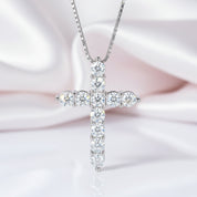 Certified Black Moissanite Cross Pendant Necklace-Black Diamonds New York
