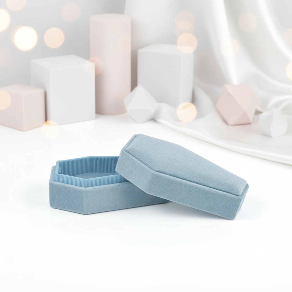 Personalized Coffin Necklace Jewelry Box-Black Diamonds New York